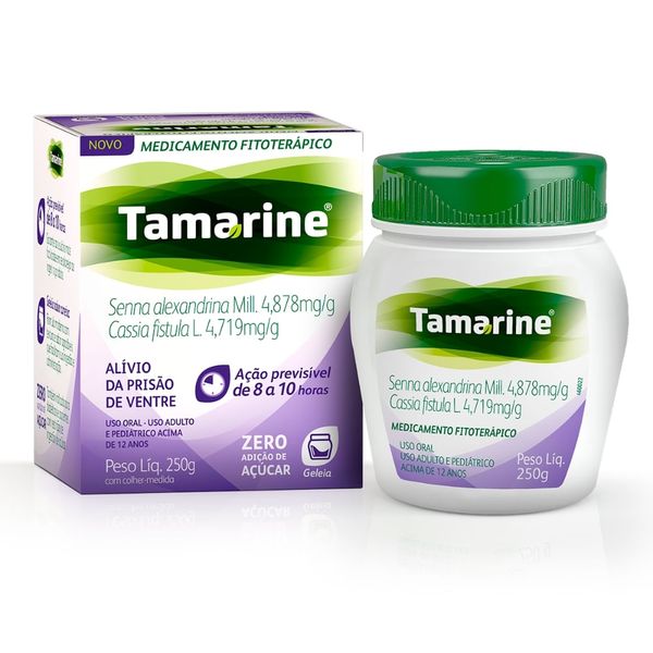 Laxante Tamarine Geleia Fitoterápico Sem Açúcar 250g Sabor Ameixa